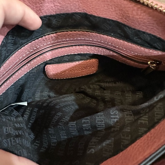 🌸Steve Madden Blush Mauve Crossbody Purse with Gold Spike Accents🌸 - Picture 12 of 16